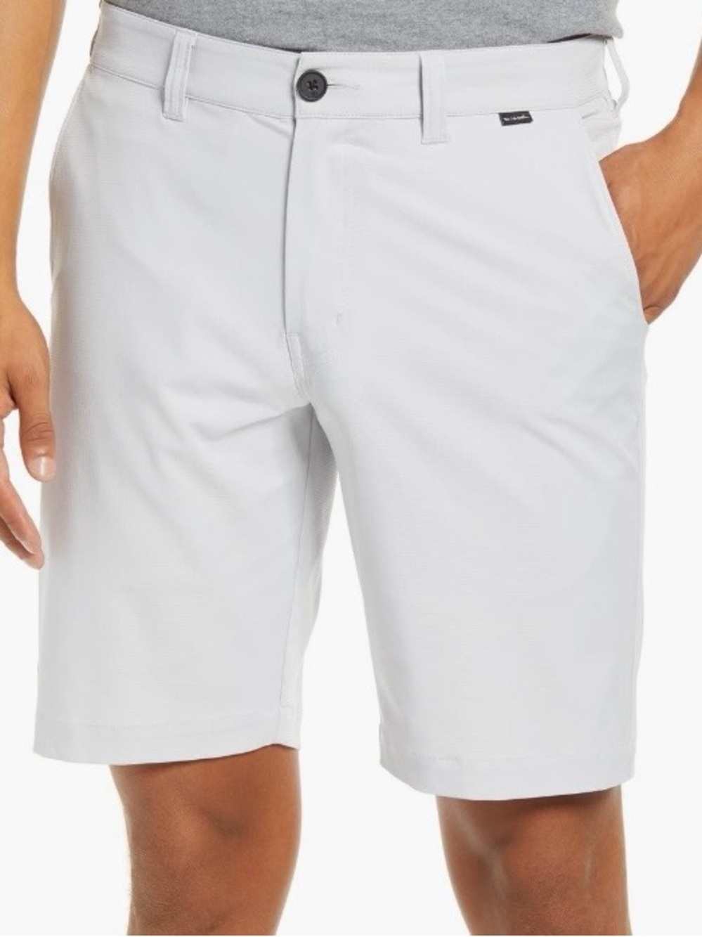 TravisMathew Wanderlust Short Mens Size 38 Micro Chip Grey 9” Inseam Flat Front